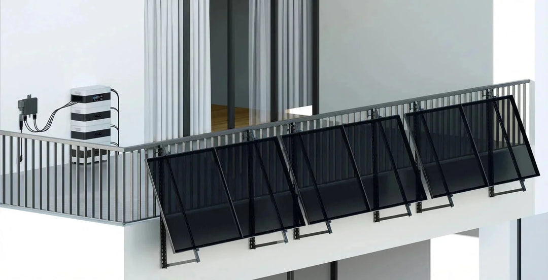 SunEnergyXT Solarmodulhalterung 3-in-1 (Silber) für Balkonkraftwerk – Balkon, Terrasse , Flachdach DRB Solar