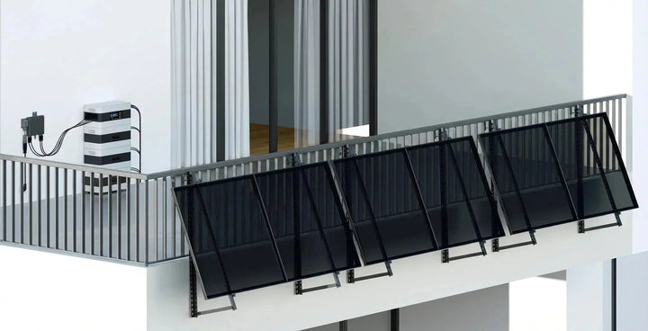 SunEnergyXT Solarmodulhalterung 3-in-1 (Silber) für Balkonkraftwerk – Balkon, Terrasse , Flachdach DRB Solar