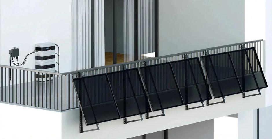 SunEnergyXT Solarmodulhalterung 3-in-1 (Silber) für Balkonkraftwerk – Balkon, Terrasse , Flachdach DRB Solar