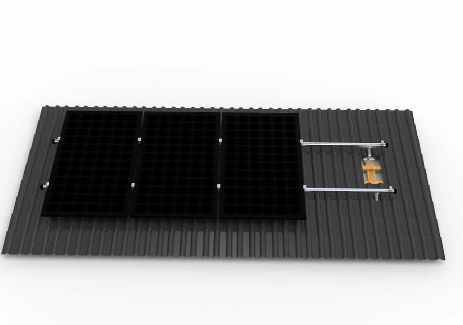 SunEnergyXT Ziegeldach Montagesatz mit Dachhaken für 2 oder 4 Solarmodule