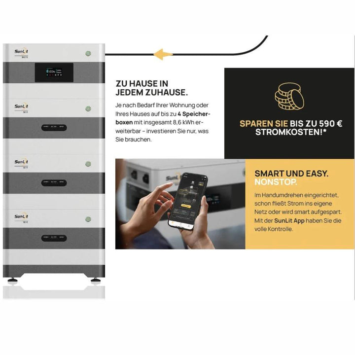 SunLit B215 Erweiterungsspeicher - 2,15 kWh - Frühlingsaktion (Kopie) SunLit