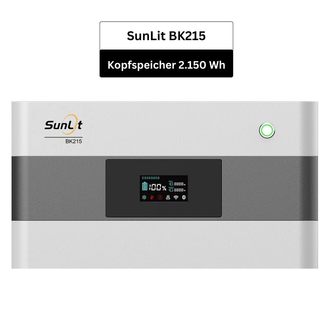 SunLit BK215 Balkonkraftwerkspeicher (2150 Wh Kopfspeicher) SunLit