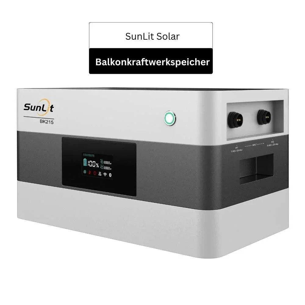SunLit BK215 Kopfspeicher (2,15kWh) - REFURBISHED EDITION mit Deye M80G4 Wechselrichter SunLit