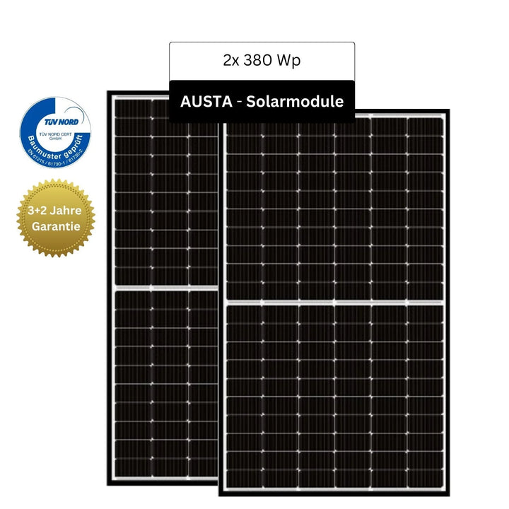 SunLit BK215 (2,15 kWh) Sparpaket inkl. 2x 380 Wp Solarmodule + 800 W Wechselrichter SunLit