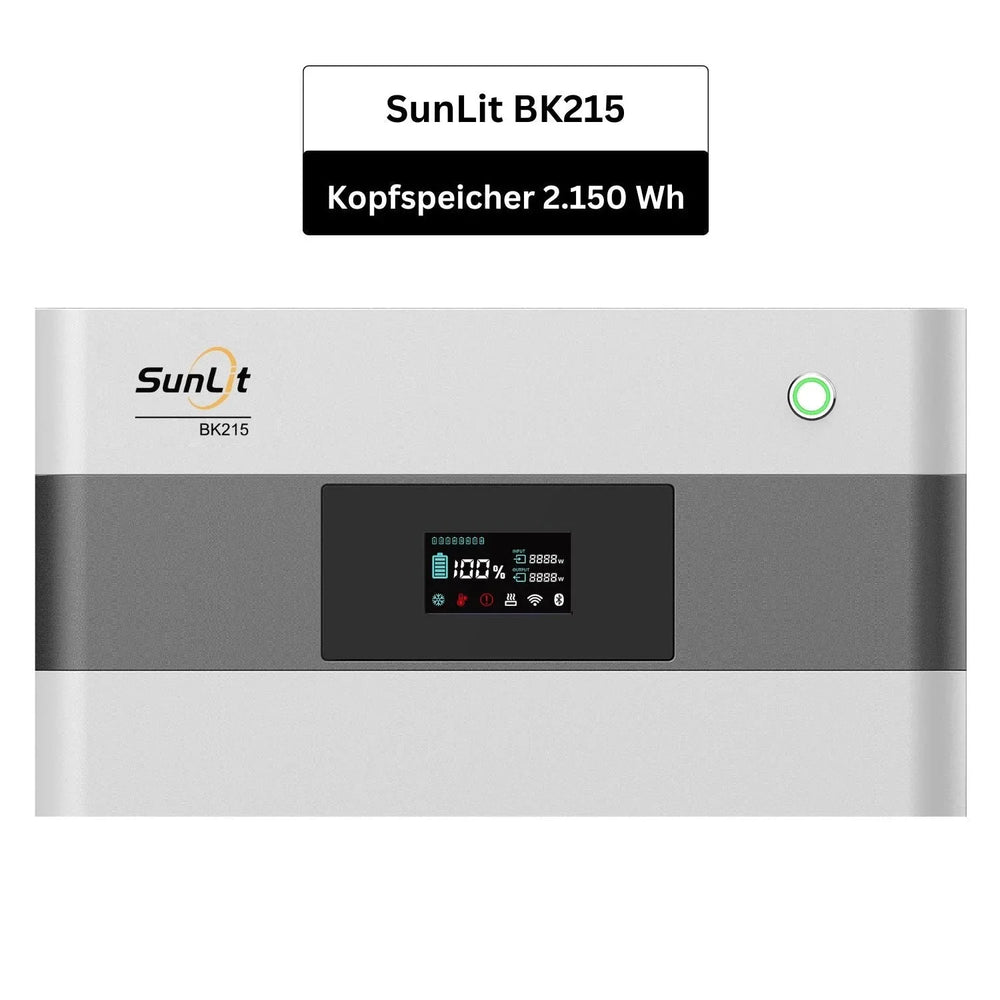SunLit BK215 (2,15 kWh) XXL inkl. 4x 430 Wp Solarmodule + 2000 W Wechselrichter SunLit
