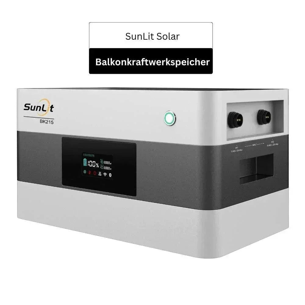 SunLit BK215 (2,15 kWh) XXL inkl. 4x 430 Wp Solarmodule + 2000 W Wechselrichter SunLit