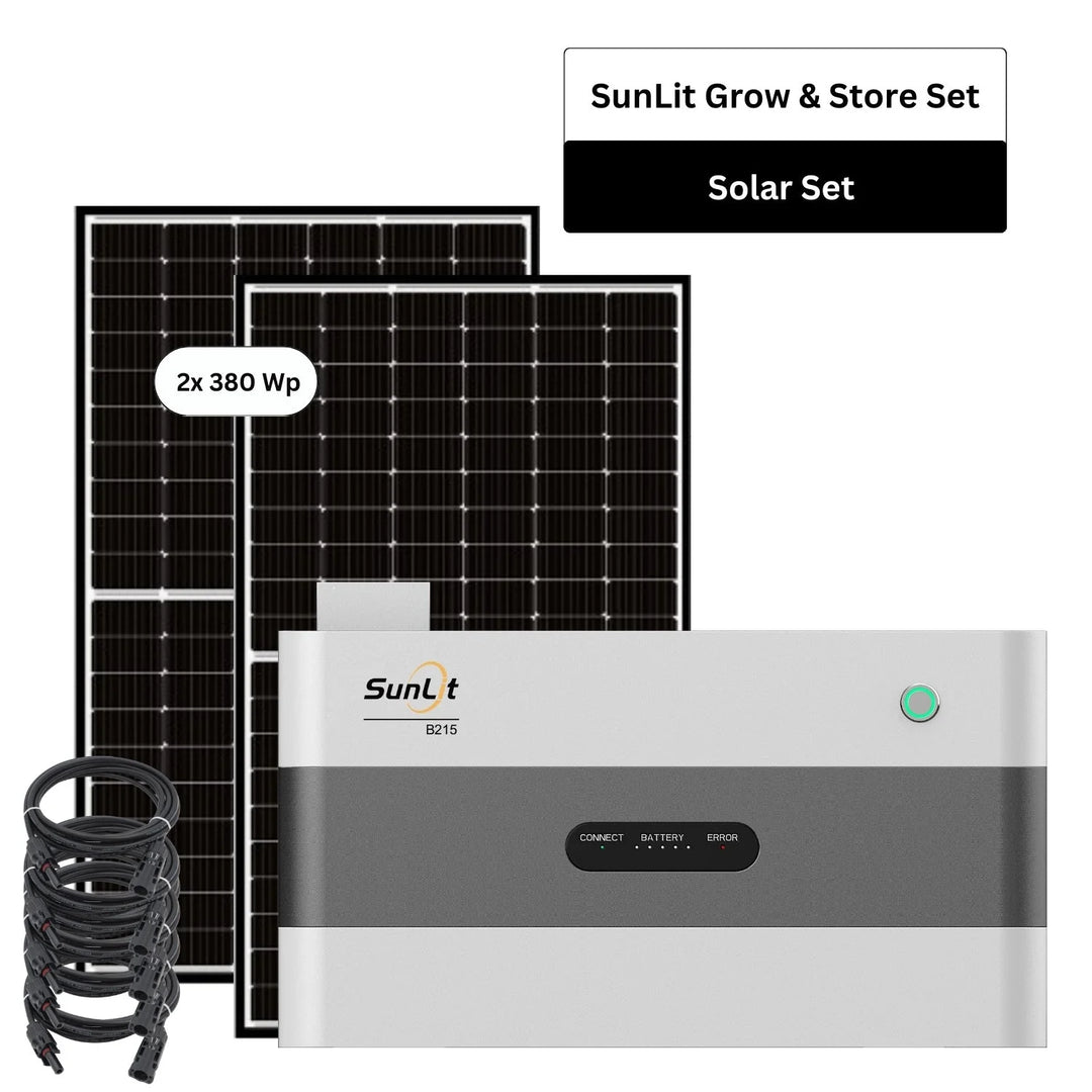 SunLit Grow & Store Set mit SunLit B215 Erweiterungsspeicher Sunlit Solar