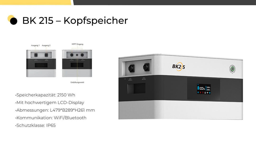 SunEnergyXT BK215 Kopfspeicher - 2,15 kWh