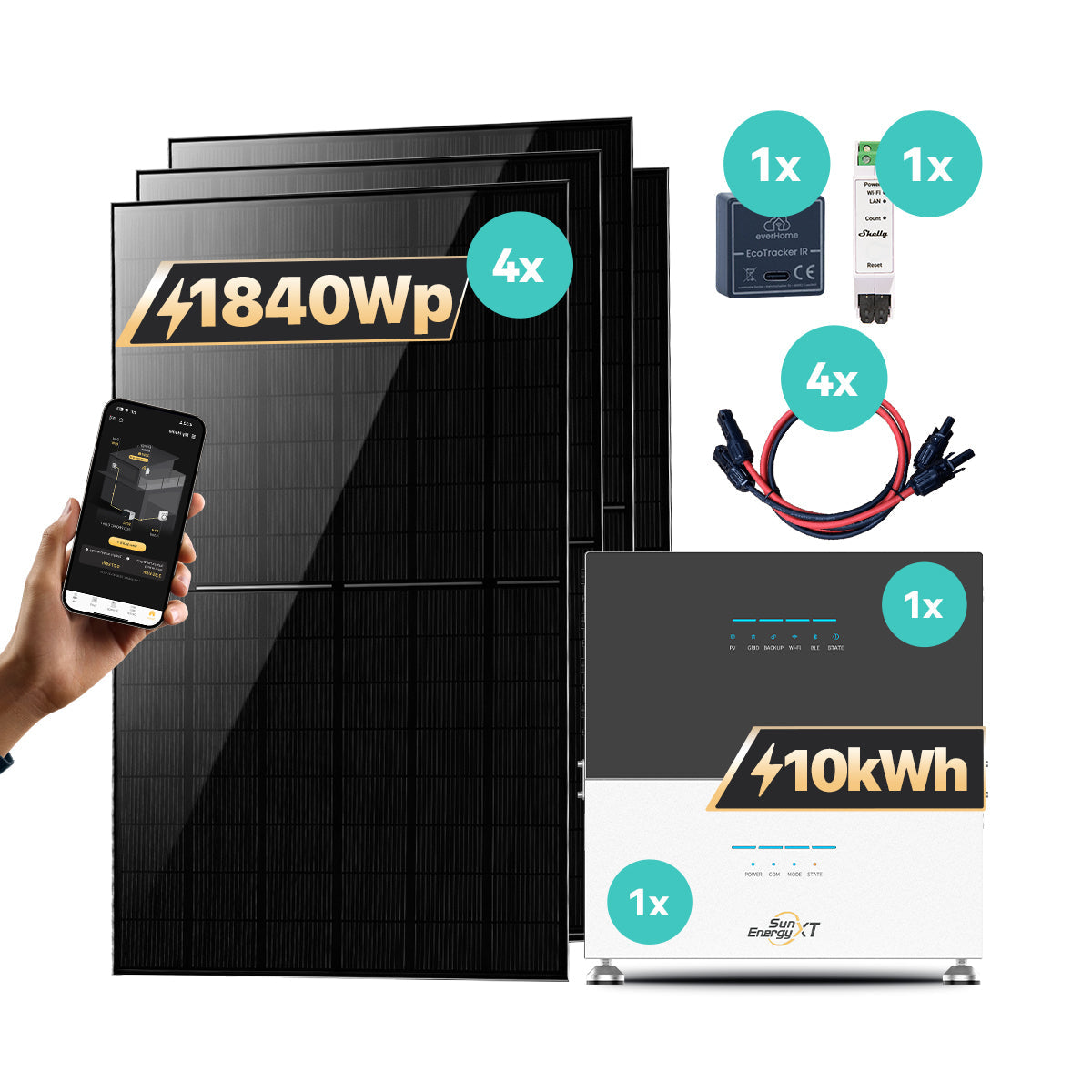 SunEnergyXT 500 Serie Speicher-Set – Komplettset und Lieferumfang