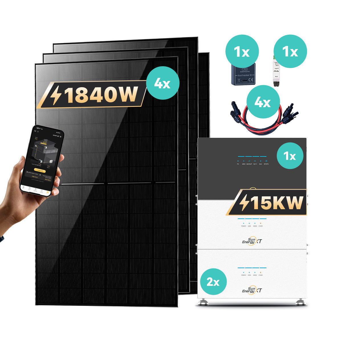 SunEnergyXT 500 Serie Speicher-Set – Komplettset und Lieferumfang