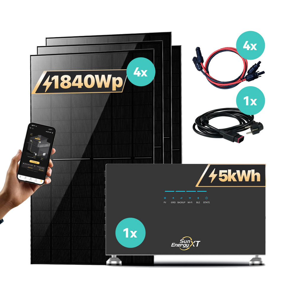 SunEnergyXT 500 PRO PV-Speicher-Set 5 kWh | 2.400 W | 4 × 460 Wp | F16