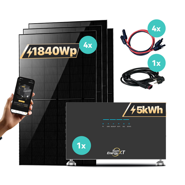 SunEnergyXT 500 PRO PV-Speicher-Set 5 kWh | 2.400 W | 4 × 460 Wp | F16