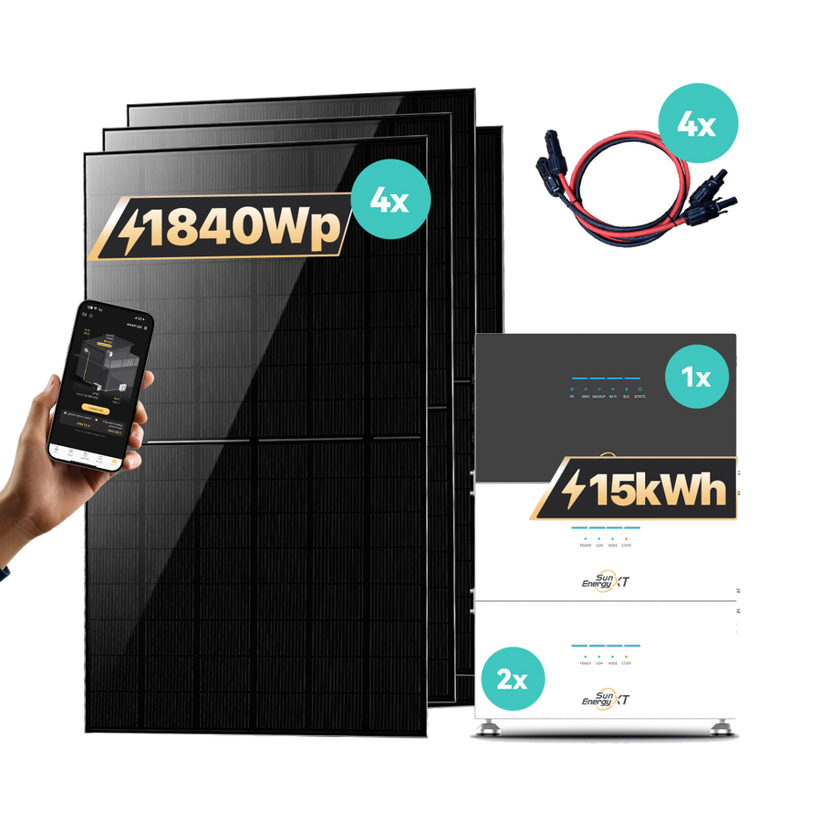 SunEnergyXT 500 PRO PV storage set 15 kWh | 2,400 W | 4 × 460 Wp | F21