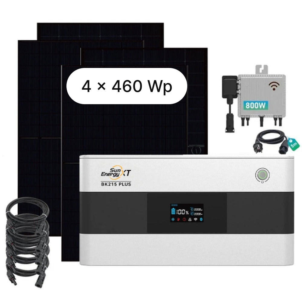 SunEnergyXT BK215 PLUS Speicher-Komplettset mit 4 × 460-Wp-Solarmodulen