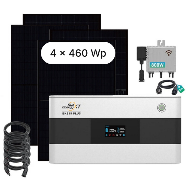 SunEnergyXT BK215 PLUS Speicher-Komplettset mit 4 × 460-Wp-Solarmodulen
