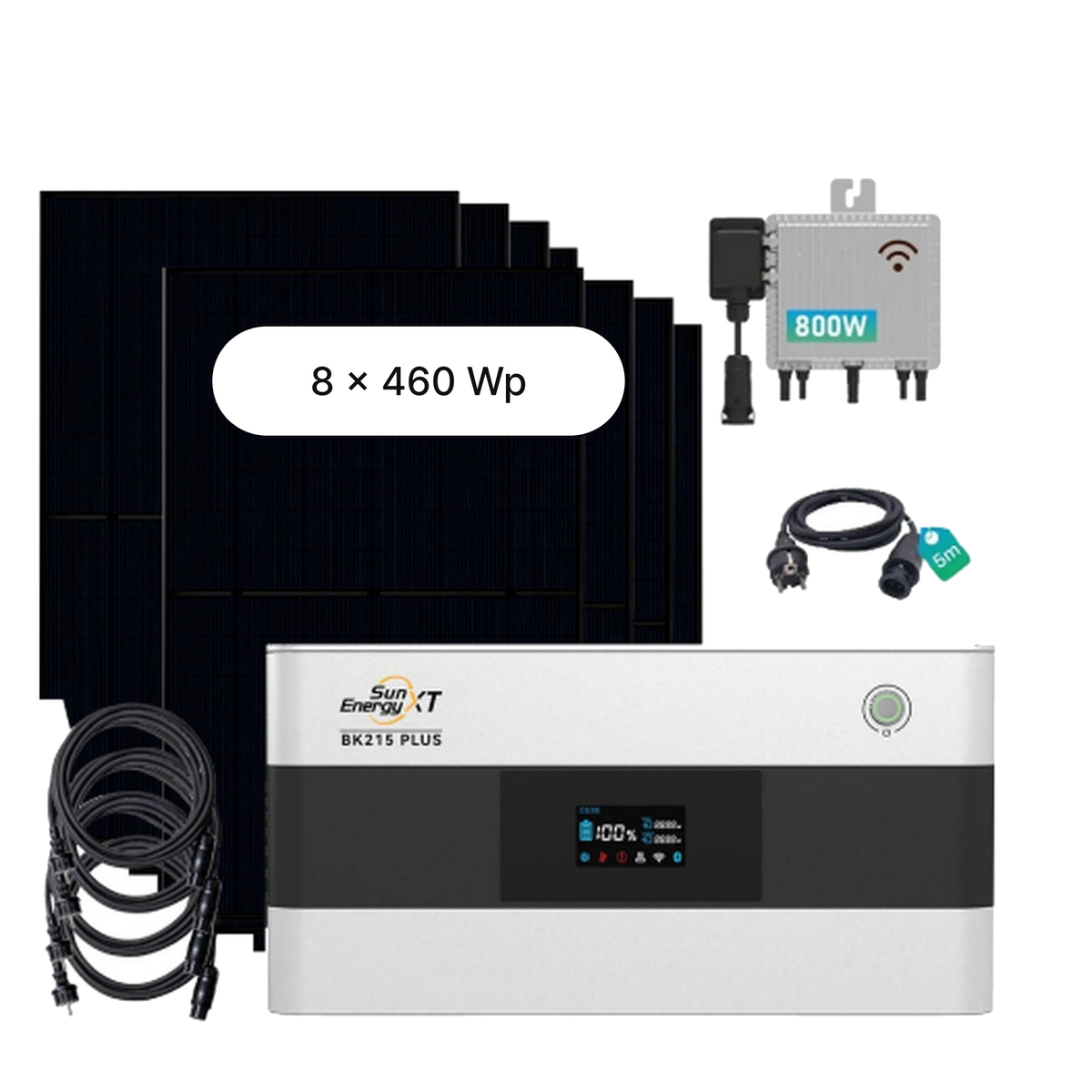 SunEnergyXT BK215 PLUS Speicher-Komplettset mit 8 × 460-Wp-Solarmodulen