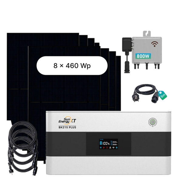 SunEnergyXT BK215 PLUS Speicher-Komplettset mit 8 × 460-Wp-Solarmodulen