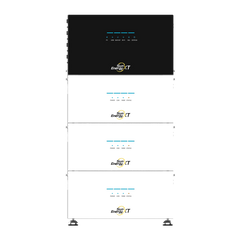SunEnergyXT 500 PRO AC CORE mit 3 B500 Erweiterungsbatterien, Frontansicht des Sets