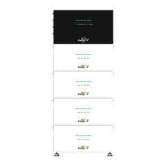 SunEnergyXT 500 PRO AC CORE mit 4 B500 Erweiterungsbatterien, Frontansicht des Sets