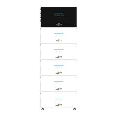 SunEnergyXT 500 PRO AC CORE mit 5 B500 Erweiterungsbatterien, Frontansicht des Sets