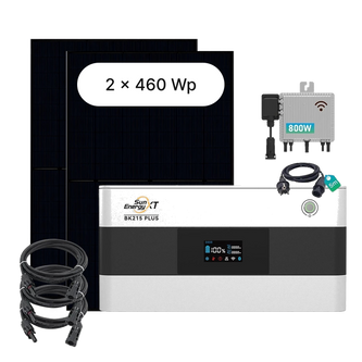 SunEnergyXT BK215 PLUS Speicher-Komplettset mit 2 × 460-Wp-Solarmodulen