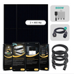 DRBO Greenenergy Balkonkraftwerk-Komplettset mit 2 × 460-Wp-Solarmodulen und Zubehör