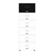 SunEnergyXT 500 PRO AC CORE mit 5 B500 Erweiterungsbatterien, Frontansicht des Sets