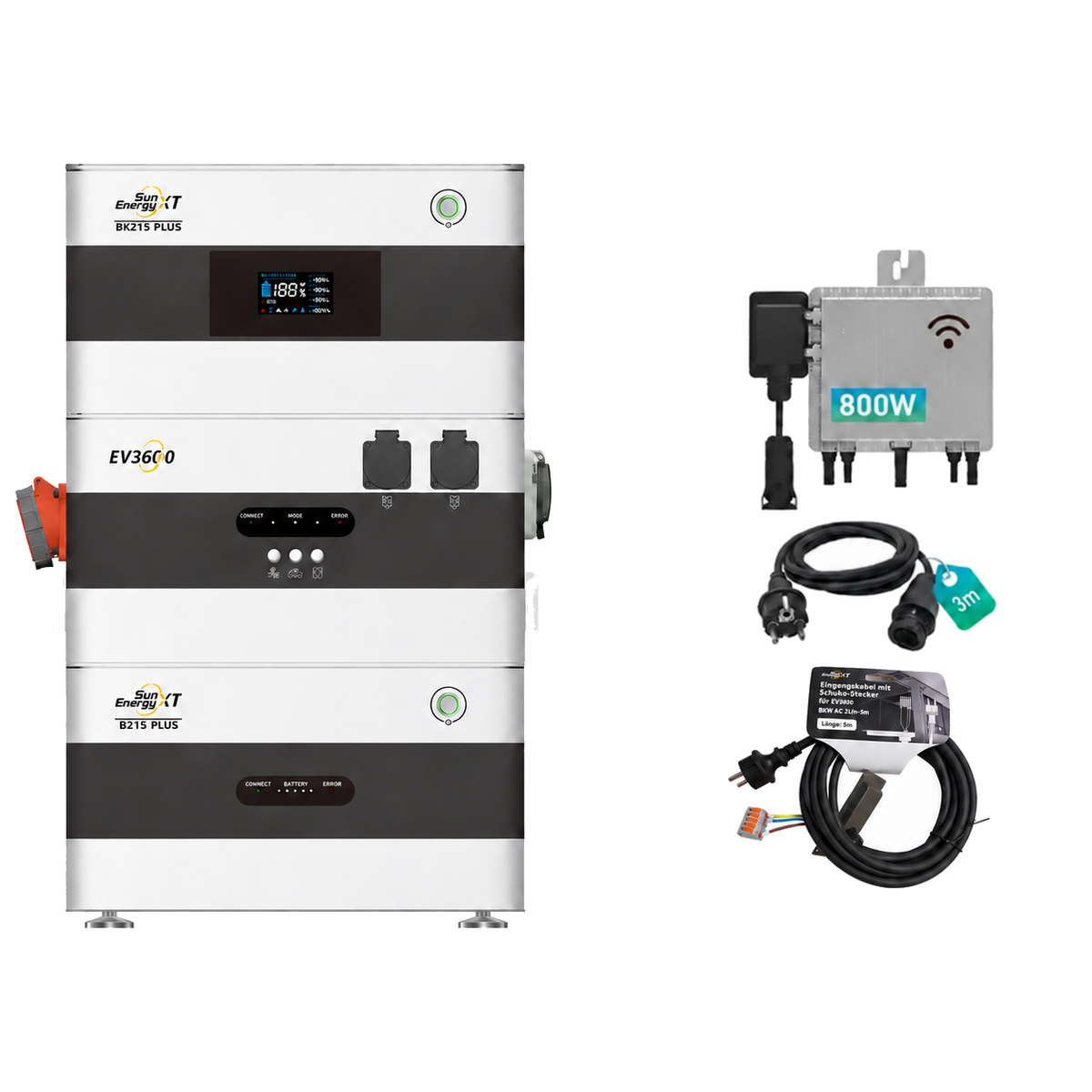 Dynamic Starter PLUS Set mit optionalem EV3600-Schuko-Eingangskabel (5 m)