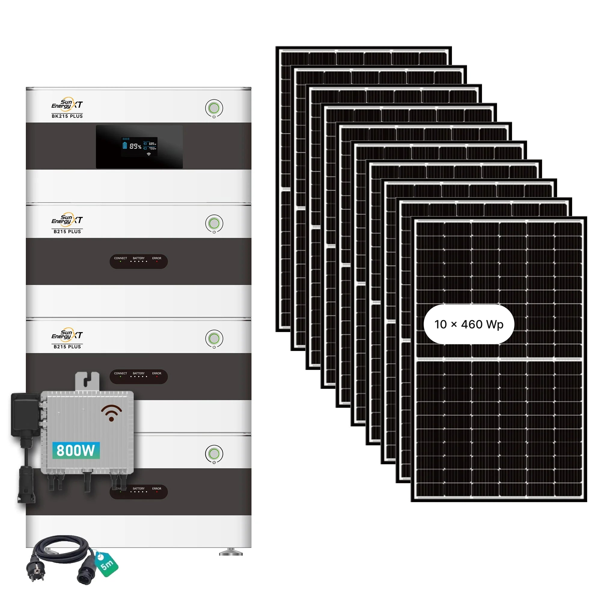 SunEnergyXT Solar- und Speicher-Komplettset mit 10 × 460-Wp-Solarmodulen