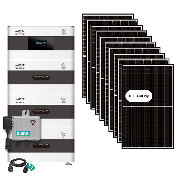 SunEnergyXT Solar- und Speicher-Komplettset mit 10 × 460-Wp-Solarmodulen