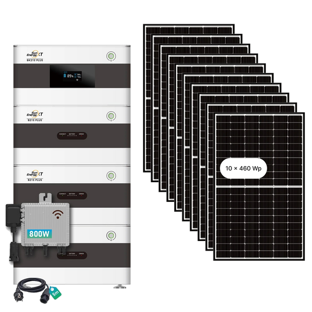 SunEnergyXT Solar- und Speicher-Komplettset mit 10 × 460-Wp-Solarmodulen