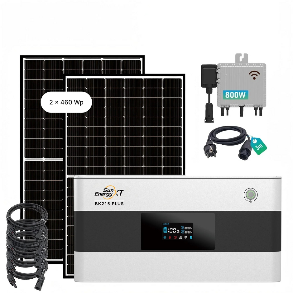 SunEnergyXT Solar- und Speicher-Starter-Set mit 2 × 460-Wp-Solarmodulen
