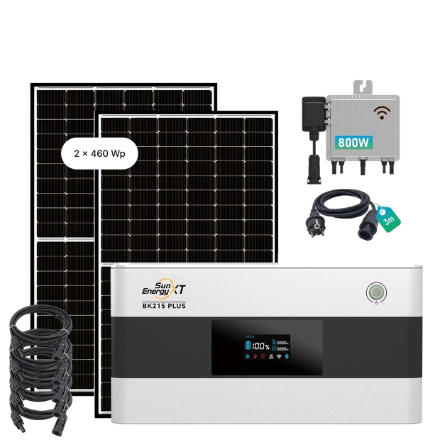 SunEnergyXT Solar- und Speicher-Starter-Set mit 2 × 460-Wp-Solarmodulen
