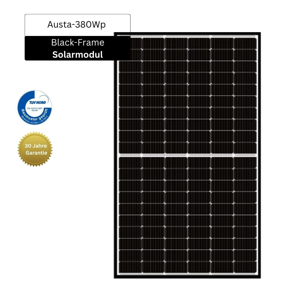 380Wp Solarmodul Black-Frame - AU380-30V-MH SunLit